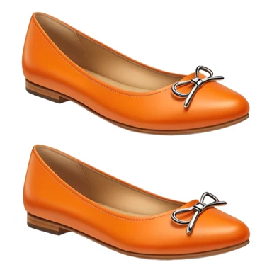 super realistic orange dorsay flats sticker