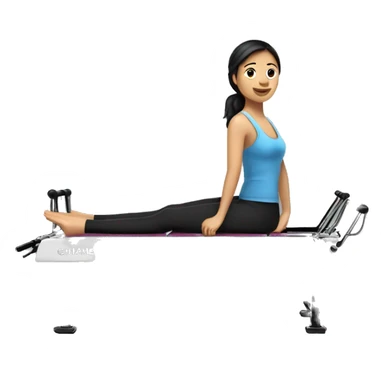 Filipina on pilates reformer  sticker