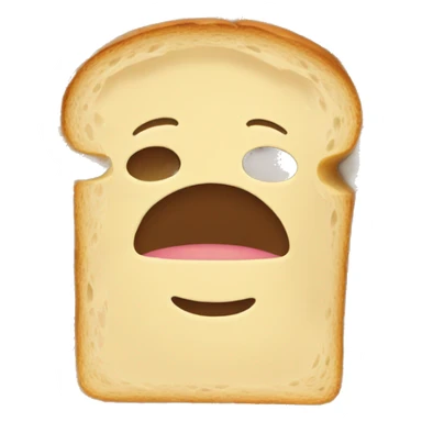 human head held between two slices of bread sticker