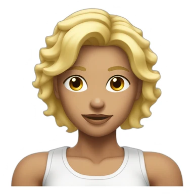 Strong muscle body blonde girl sticker