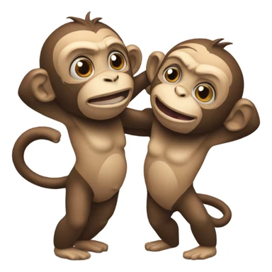 Two jiujitsu monkeys one doing rear naked choke on the other sticker