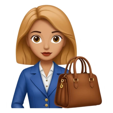 italian female with italian fashion style, holding bag sticker