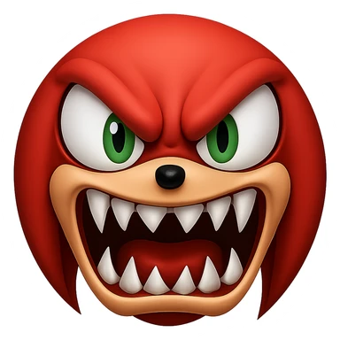 Make the facial expression much scarier, focusing only on the face, while keeping the style consistent with the original emoji style. No background. sticker