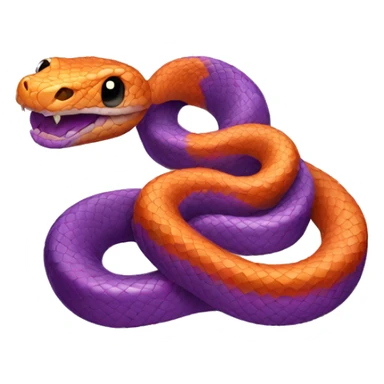 purple and orange snake sticker