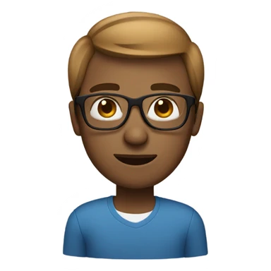  Guy with blue eyes square glasses and straight light brown  and laptop  sticker