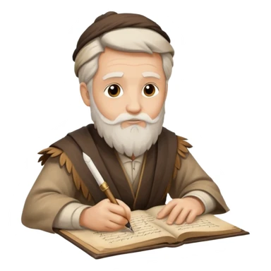 ancient Feathered pen scholar sticker