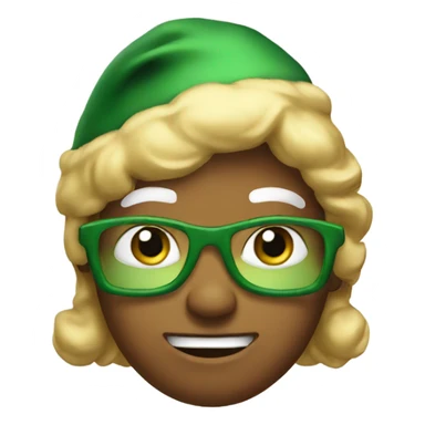 golden green Christmas  sticker