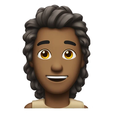 Side smirk moving hair sticker