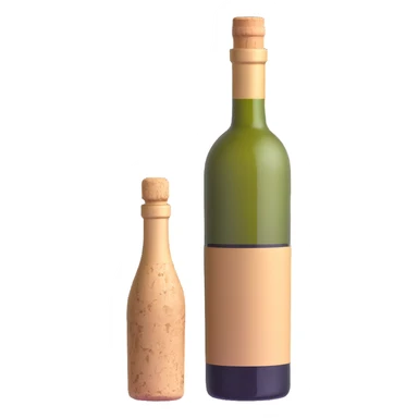 wine bottle with cork sticker