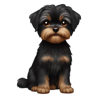 Black shorkie sticker