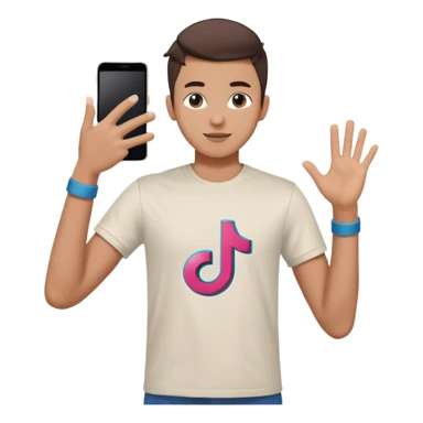 boy tiktok dance half body no tiktok logo sticker