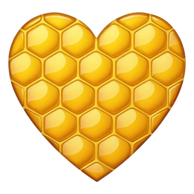 yellow heart with a honeycomb pattern sticker