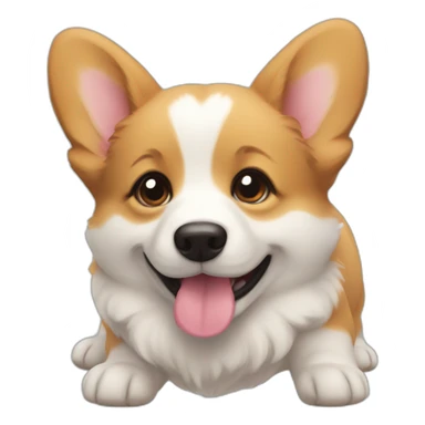 Corgi puppy love sticker