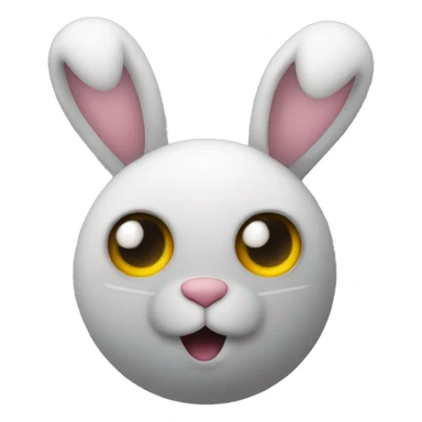 a bunny looking like a virus sticker