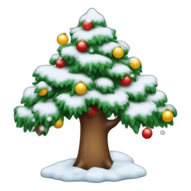 Árbol de Navidad con frío sticker