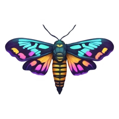 psychedelic-colorful-deaths-head-hawkmoth sticker