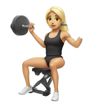 Gym girl leg press  sticker