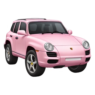Pastel pink Porsche SUV sticker