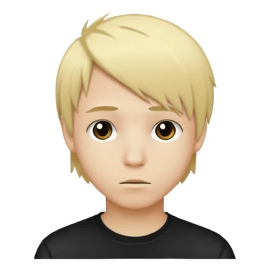 boy teen with blonde emo hair sticker