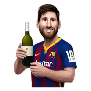 messi con un vino en la mano izquierda sticker