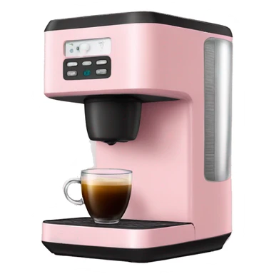 light pink coffee maker sticker