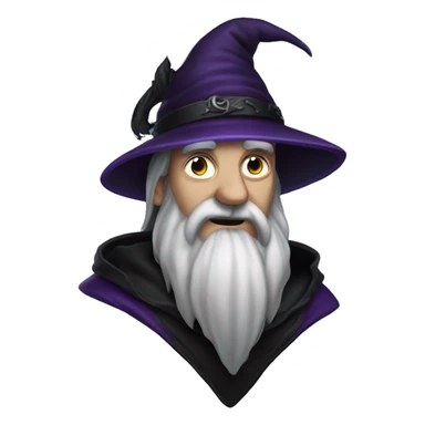 gothic sorcerer with black beard sticker