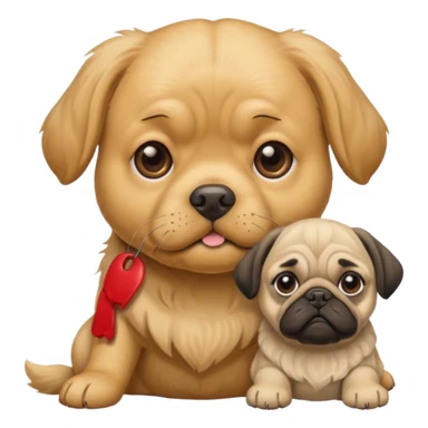 young and old dogs sticker