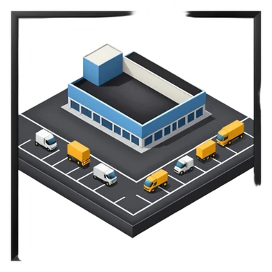 create a realistic a place where logistic transporter can park sticker
