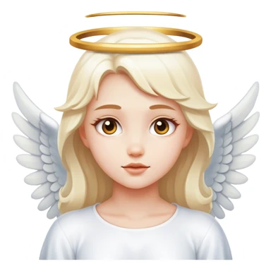 White angel girl sticker