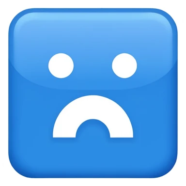 blue square with white letters HIS sticker