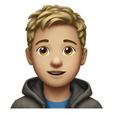 realistic portrait of a boy sticker