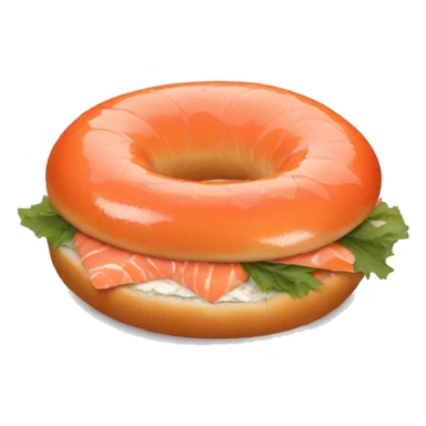 salmon bagel sticker