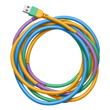 Tangled Cables sticker