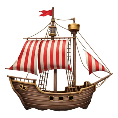 simple small Pirate Ship Ride sticker