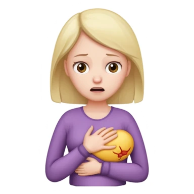 mulher com dor na barriga sticker