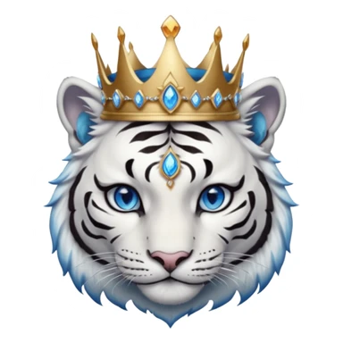 ESO Female white/black tiger khajiit leader of the umbral rose, blue eyes, blue 'third eye' gem, something symbolizing leadership ruling  sticker