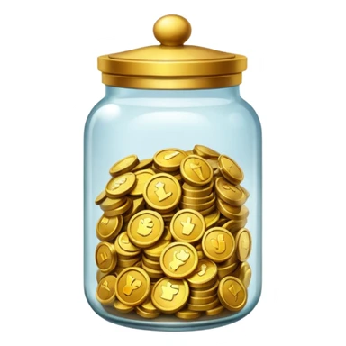 tip jar emoji style, sticker