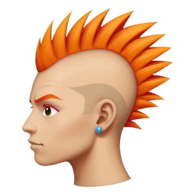 extreme mohawk person sticker