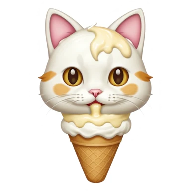 Cat ice cram sticker