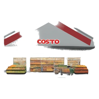 exterior of a costco market sticker