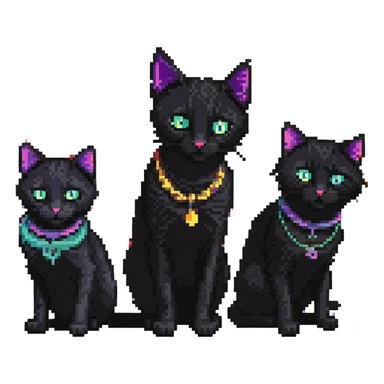 gang of black cats playing funky music in New York with Playboi Carti and Lil Uzi Vert in the background sticker