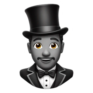Magician black and white sticker