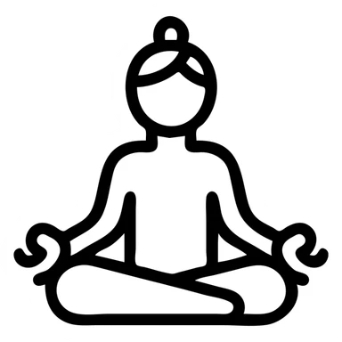 icon on the theme of yoga guru classes. image of a person in asana pose sticker