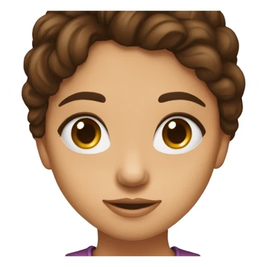 Fille brune au yeux marron embrasse métisse sticker