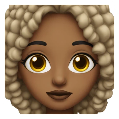 Girl with makeup sticker