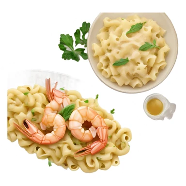 Shrimp cauliflower pasta  sticker