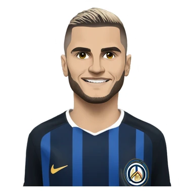 mauro icardi gülümseyerrek eliyle 5 sayısını gösteriyor sticker
