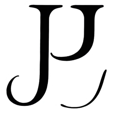 signature initials "J P" sticker