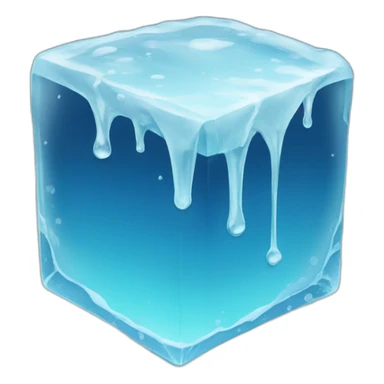 melting ice cube sticker