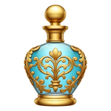 golden elegant parfume sticker